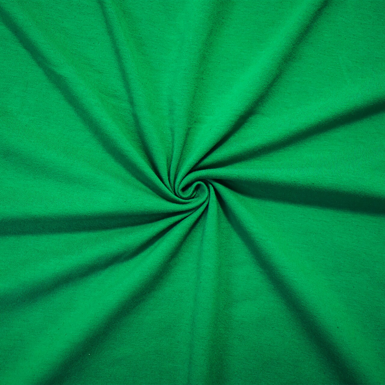 True Kelly Green Solid Cotton Spandex Knit Fabric - 10 oz - Reorderable By the Yard